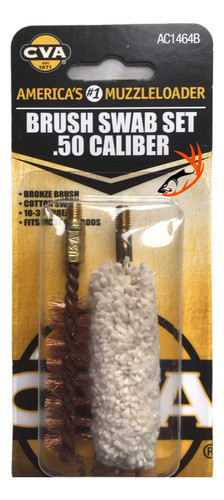Cepillo Baqueta Cva 50 Caliber Bronce Y Paño 0