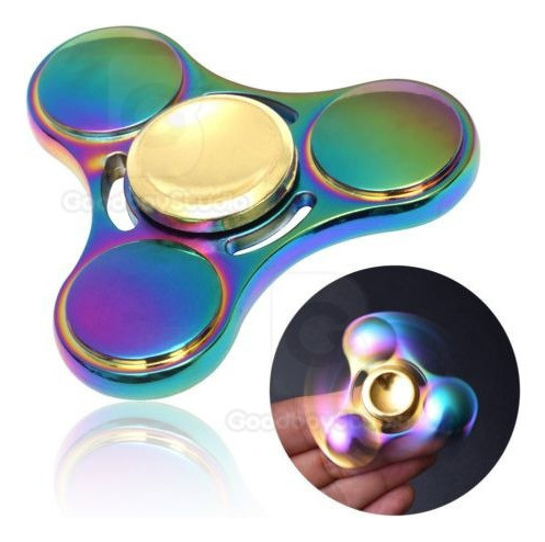 Fidget Dedo Spinner Mano Vuelta Titanio Edc Cojinete Enfoque 1