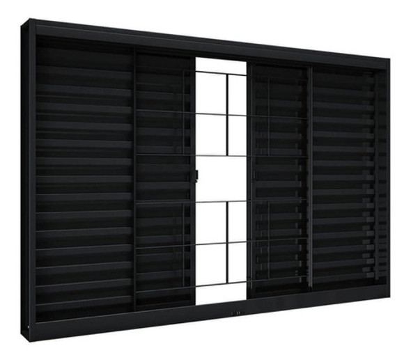 Janela De Aço Veneziana De Correr Central Sem Folha Para 1 Janela De Aço Veneziana De Correr Central Sem Folha Para 1