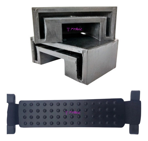 Kit 1 Par Sapata Pé De Borracha + 1 Un Cintas Apoio Poste 0