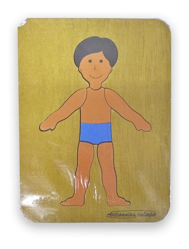 Rompecabezas Encastre De Madera Partes Del Cuerpo Didáctico 0