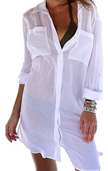 Nfashionso Traje De Baño Con Cuello En V Para Mujer Camisa D 0