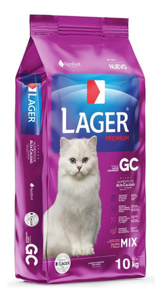 Lager Gatos Castrados Premium Para Gato Adulto Salmon 10 Kg 0