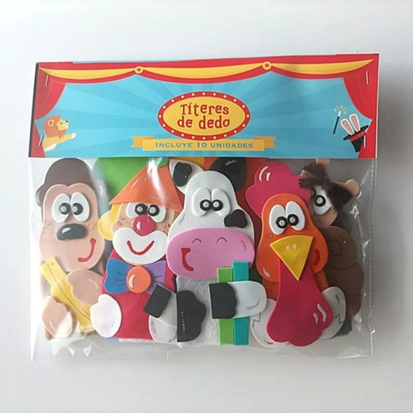 Titeres De Dedo De Animales - Pack Por 10 Unidades Set 1 0