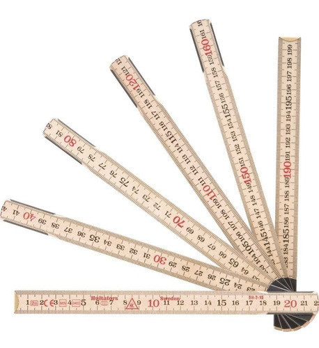 Escala Métrica De Madeira Hultafors 2,0 Metros 0