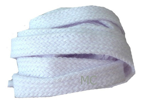 3 Pares Cadarço Chato Tênis Sapatenis Coturnos 1,30 Branco 0