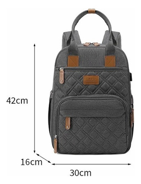 Mochila Land Luxury Com Usb Cor Cinza 1