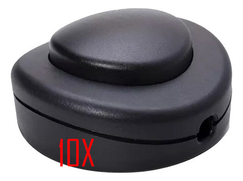 Kit 10 Interruptor Termoplástico Cor Preto De Piso 0