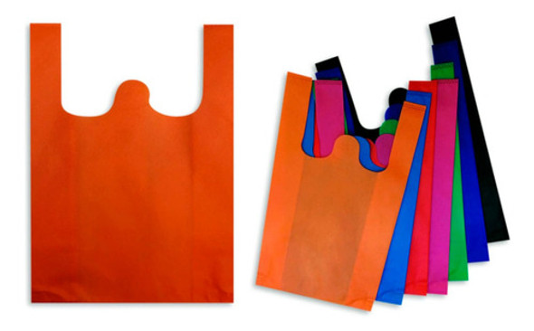 Bolsa Tnt Tipo Camiseta Lisas Con Asas 65x40x16 Cm Pack X50 1 Bolsa Tnt Tipo Camiseta Lisas Con Asas 65x40x16 Cm Pack X50 1