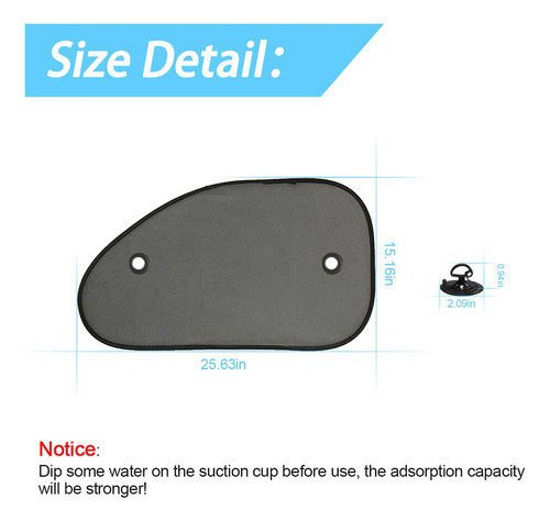 Parasol Universal Para Ventana De Auto, 2 Unidades, Protecci 1