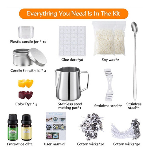 Kit De Velas De Aromaterapia Conju Handmade Candle Material 1