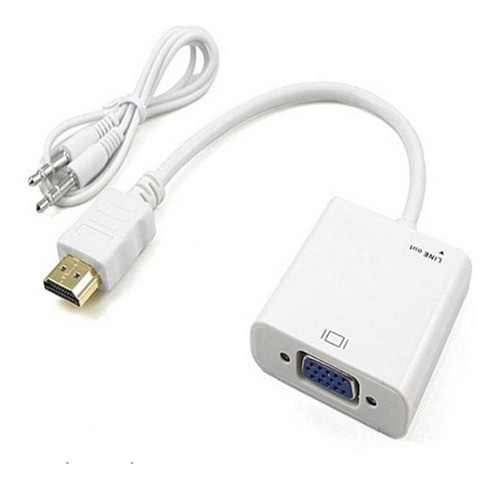 Adaptador Hdmi A Vga C/audio Full Hd Pureosnic 0