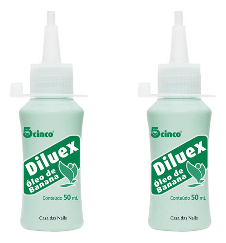 Kit 2 Diluex Diluente De Esmalte - Oleo De Banana 50ml 0