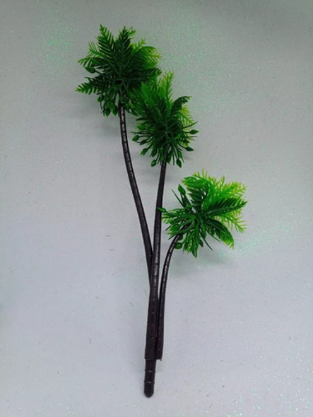 Kit C/ 2un. Palmeira Artificial Decorativa Galho Triplo 29cm 1