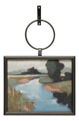 Creative Co-op Modern Metal Framed Landscape Art With Hangin 0