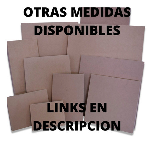 Base Cuadrado 15x15 Fibrofacil X 10u - 3mm Espesor 1