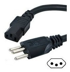 Cabo De Força Tripolar 3x0,75mm Plug 10 Amperes 1,80m Pct 40 1