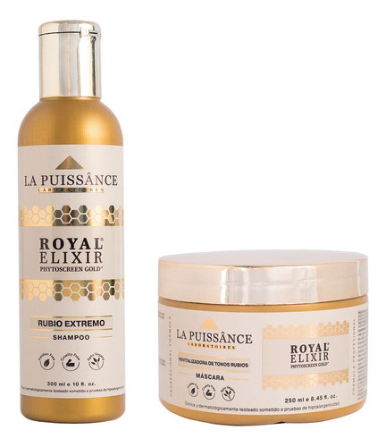 La Puissance Royal Elixir Kit Shampoo + Máscara Pelo Rubio 0