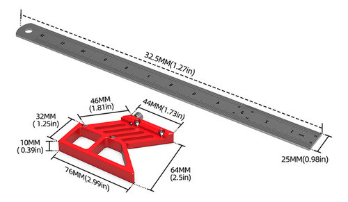 Acessório De Carpinteiro Para Marcenaria De Calibre Angular, 1