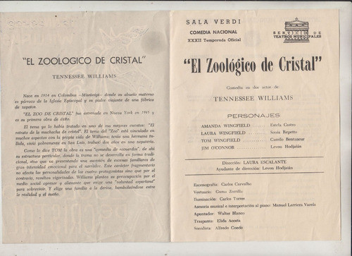 1978 Sala Verdi Programa Teatro Arte Tapa X Carlos Carvalho 1
