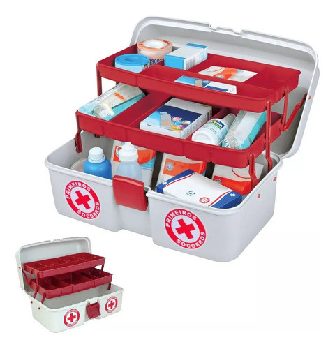 Maleta Primeiros-socorros Porta Medicamentos Clinica Caixa 0
