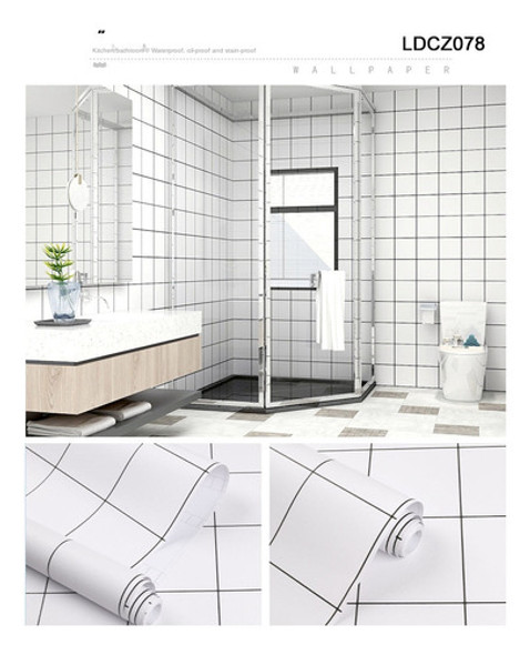 Papel Adhesivo Simil Azulejo Milhome 10 Metros (mh031) 0