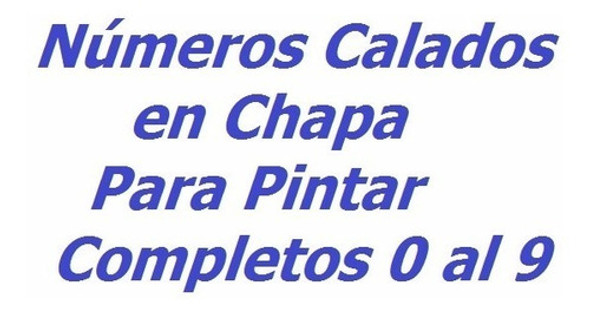 Números Calados P/pintar 40 Mm 1