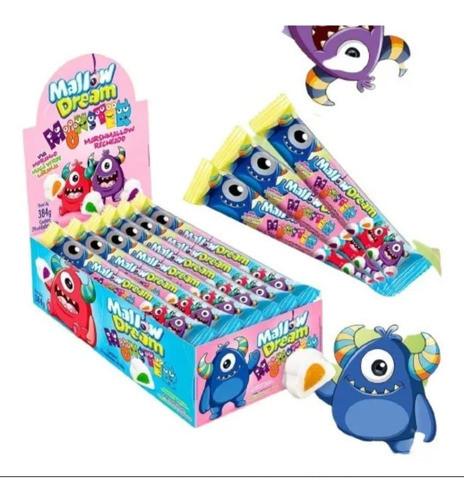 Mashimelow Drean Recheado Monsters...24 X1 Cada Cx 0