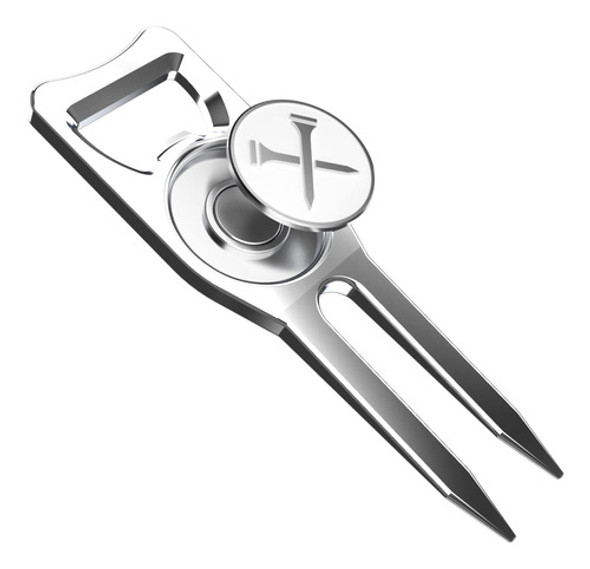 Herramienta Divot 6 En 1 Premium Blue Tees Golf Plata 0 Herramienta Divot 6 En 1 Premium Blue Tees Golf Plata 0