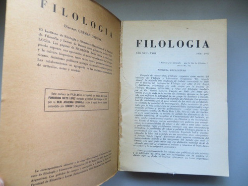 Filologia Año Xvii 1976 1977 Facultad De Filosofia Y Letras 1