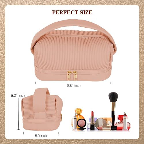 Estuche Gran Capacidad Para Cosmeticos - Rosa 1