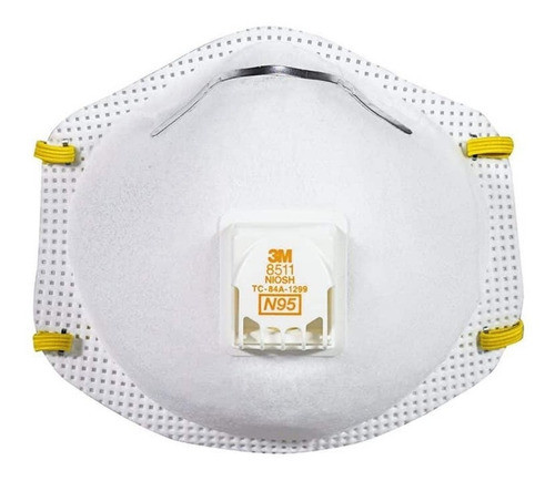 Barbijo Mascarilla N95 3m 8511 Con Válvula Protección 1 Un 0