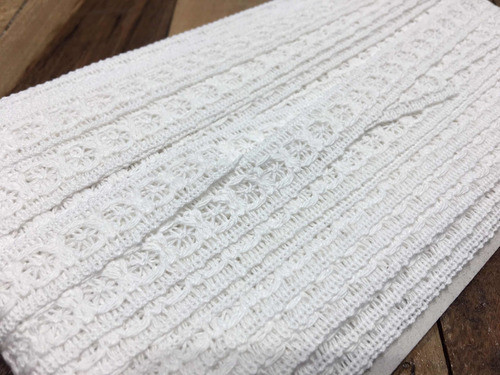Puntilla De Algodón De 18mm X 27,42 Metros Blanco/crudo 0