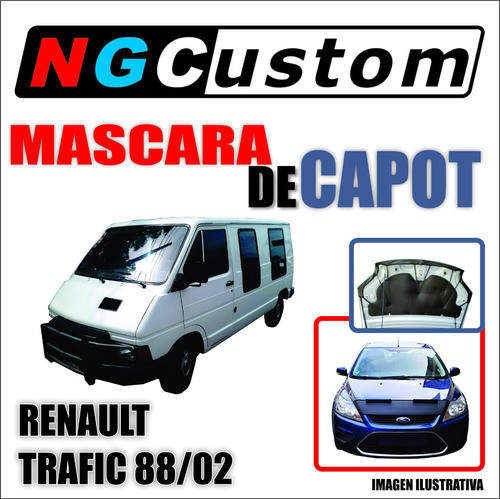 Mascara De Capot Renault Trafic 88/92 En Ecocuero 1