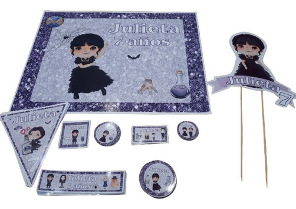 Merlina  Kit Cumpleaños Impreso Y Cortado 0