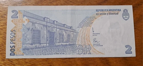 Argentina Bottero N 3202 Billete 2 $ Convertibles Serie A. 1