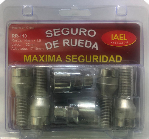 Seguro Rueda Antirobo 4 Bulones+seg 10 P/ Sprinter 96/19 1