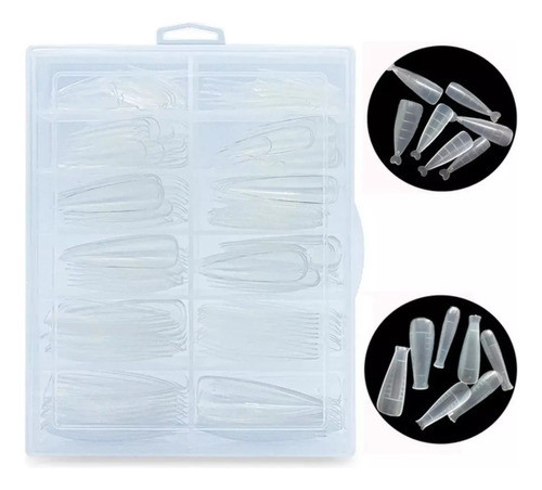 Molde F1 Bailarina Tips Unhas De Gel Porcelana 100 Und 0
