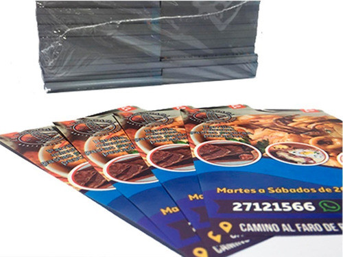 2000 Volantes Folletos Offset Full Color Papel Brillo 10x15 0