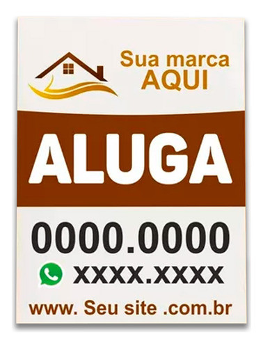 Placa Em Chapa P/ Imobiliária Ps 1mm - 60x40 Pers. 30 Unidad 0