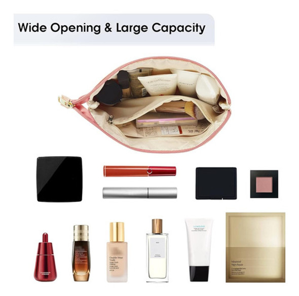 Narwey Large Makeup Bag For Purse Vegan Leather Travel Makeu 1