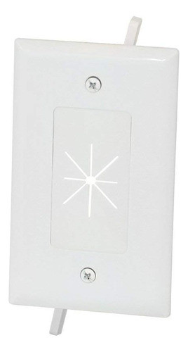 Datacomm 450014wh Placa De Cable De La Cuadrilla Con Abertur 0