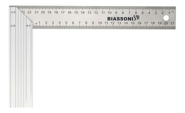 Escuadra Carpintero Milimetrada Biassoni 992945 350 Mm Alumi 0