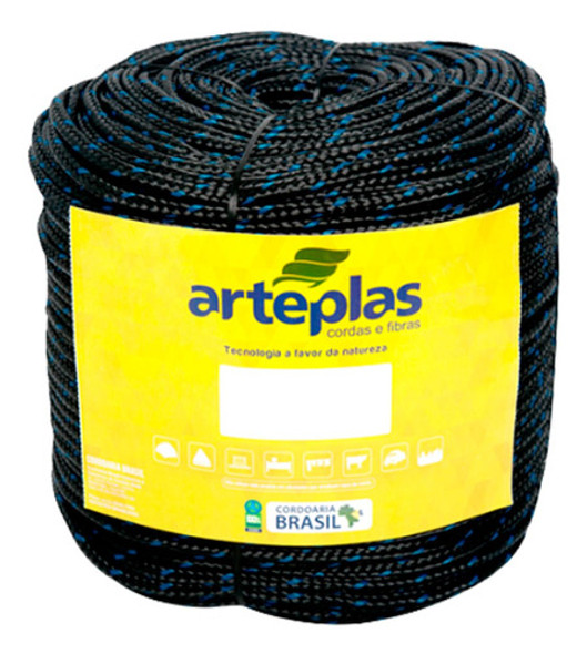 Corda Trançada Pet 08mm Preta/azul 317m 0
