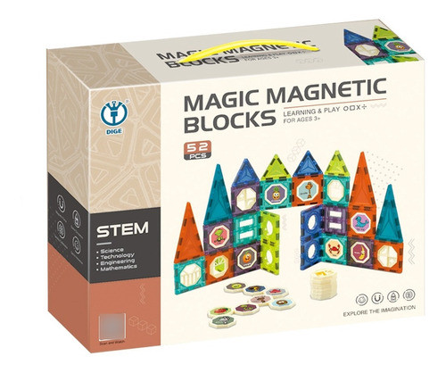 Bloques Magnéticos Juego 52 Piezas 0