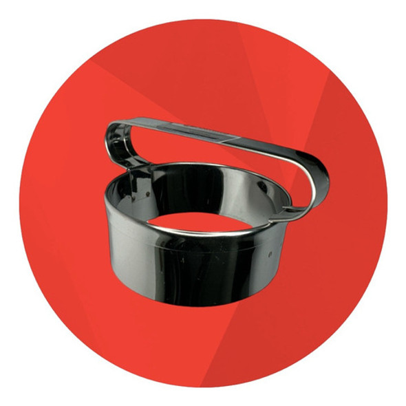 Aro Cortador Pizza Brotinho Mini 10 Cm C / Alça Inoxidavél 1 Aro Cortador Pizza Brotinho Mini 10 Cm C / Alça Inoxidavél 1