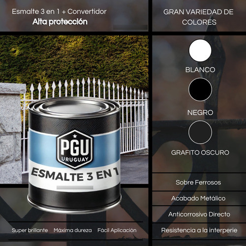 Esmalte Convertidor De Óxido 3 En 1 - Linea Pgu - 1.0 Lt 1