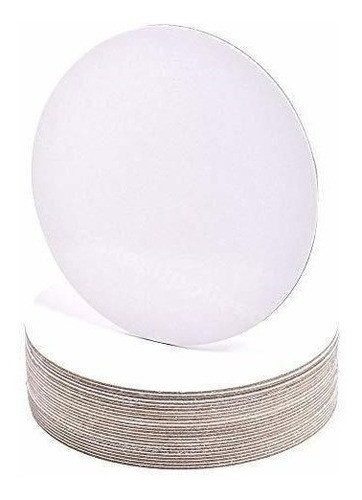 Tablero Para Pasteles Redondo Blanco De 6  , 6 Qt. - 2 Mm De 0
