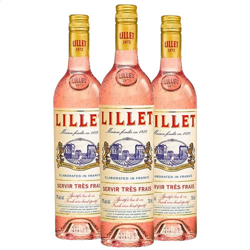 Aperitivo Lillet Rosé 750ml X3 Unidades 0