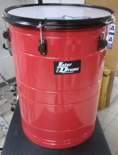 Interdrums Id-s16 Surdo Metalico 16'' Pintado Color Rojo 0